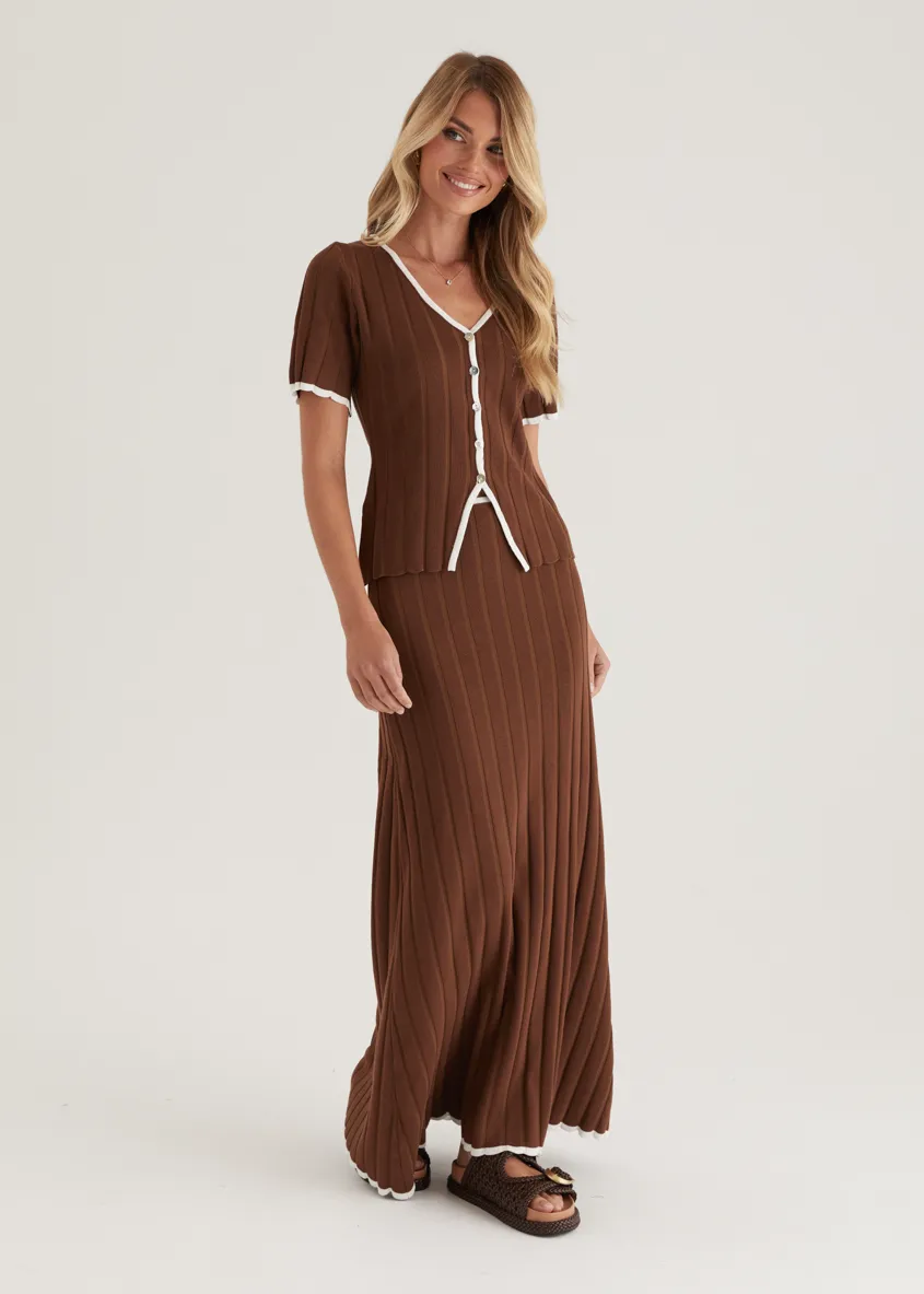 Yulia Knit Top - Chocolate