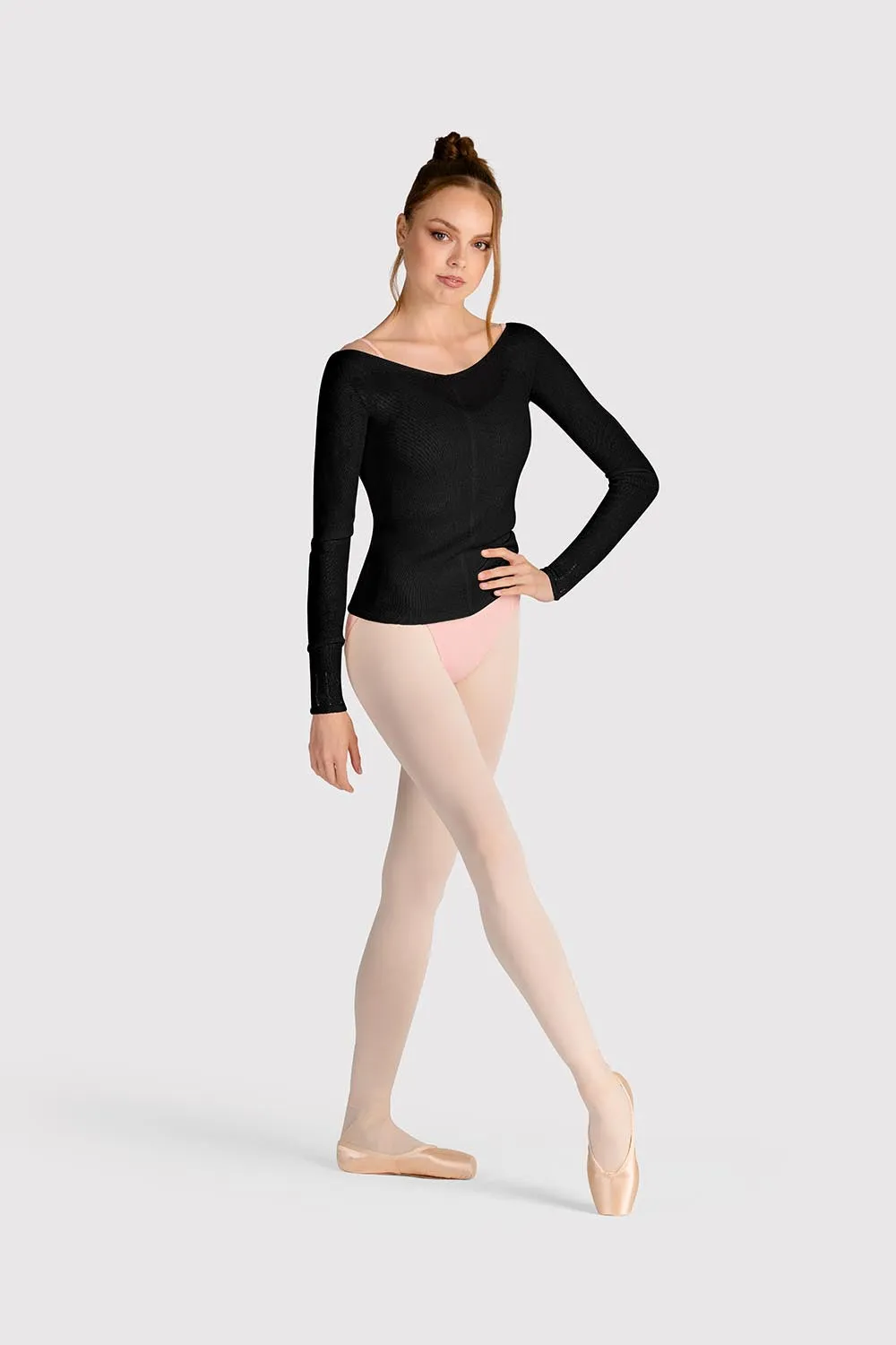 Z0105 - Bloch Kara Long Sleeve V Womens Top