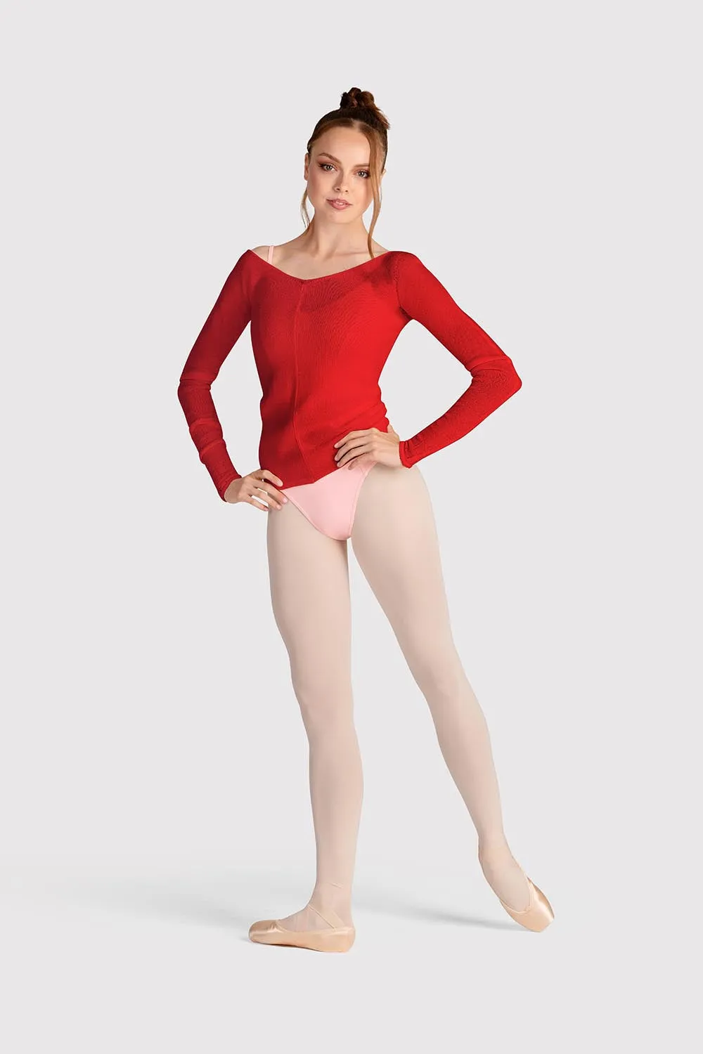 Z0105 - Bloch Kara Long Sleeve V Womens Top