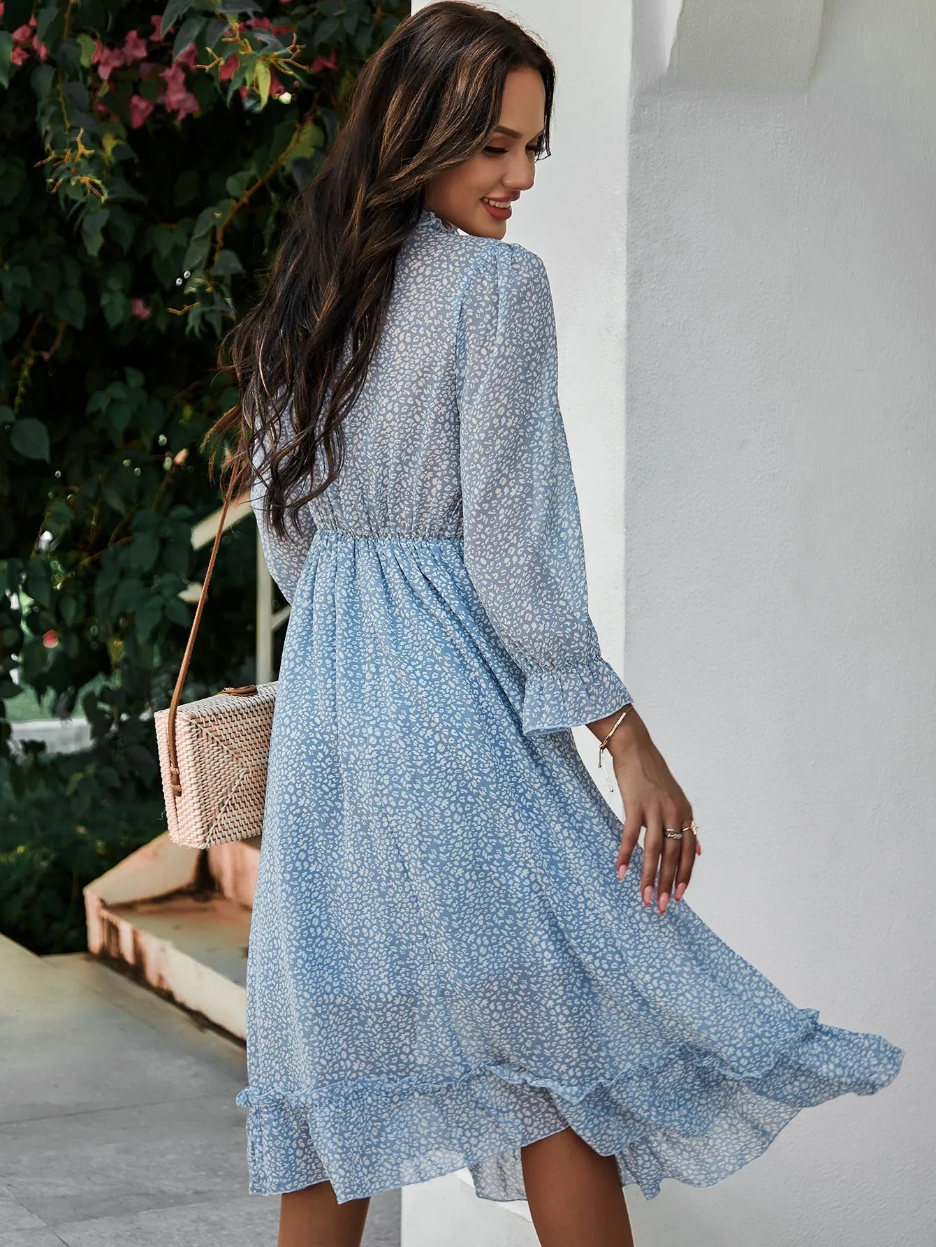 Zarnish Midi Dress - Sky Blue